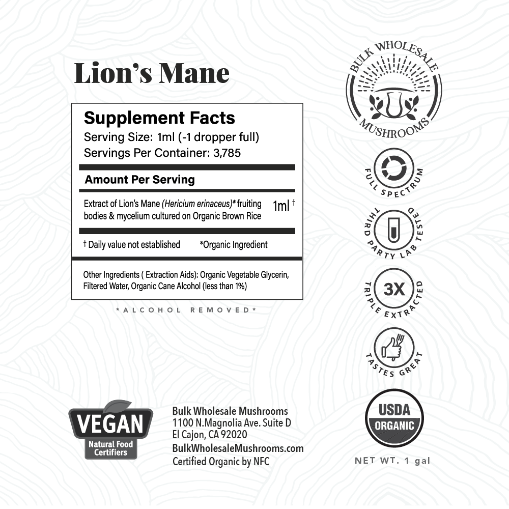 Lion's Mane Bulk Glycerites