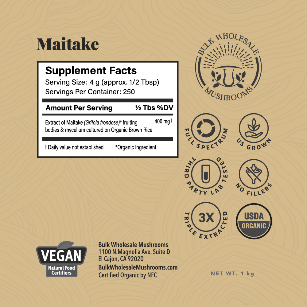 Organic Maitake Bulk Powder